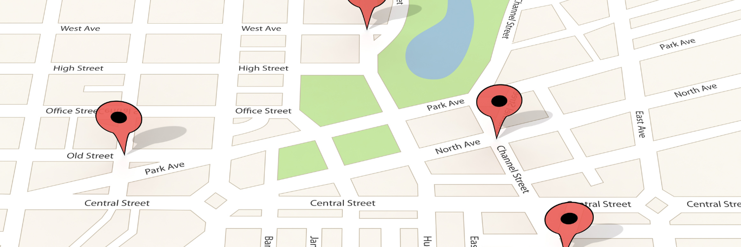 Illustration showing different zones with labels indicating residential, commercial, industrial, and agricultural areas.