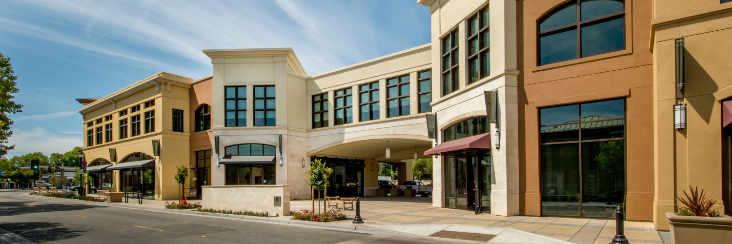 A row of commercial buildings