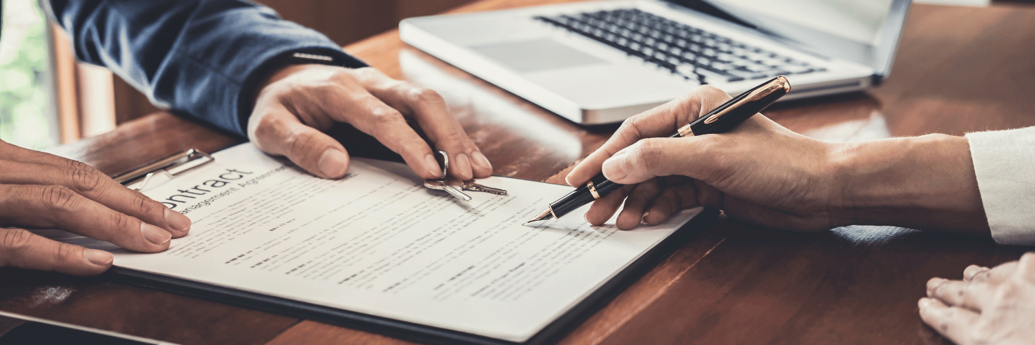 Commercial Real Estate contract signing